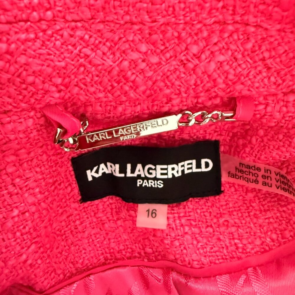 Karl Lagerfeld new hot pink jacket blazer size 16. - Picture 6 of 9